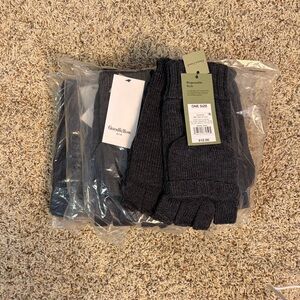 Goodfellow & Co Men's Convertible Knit Gloves - Charcoal Black